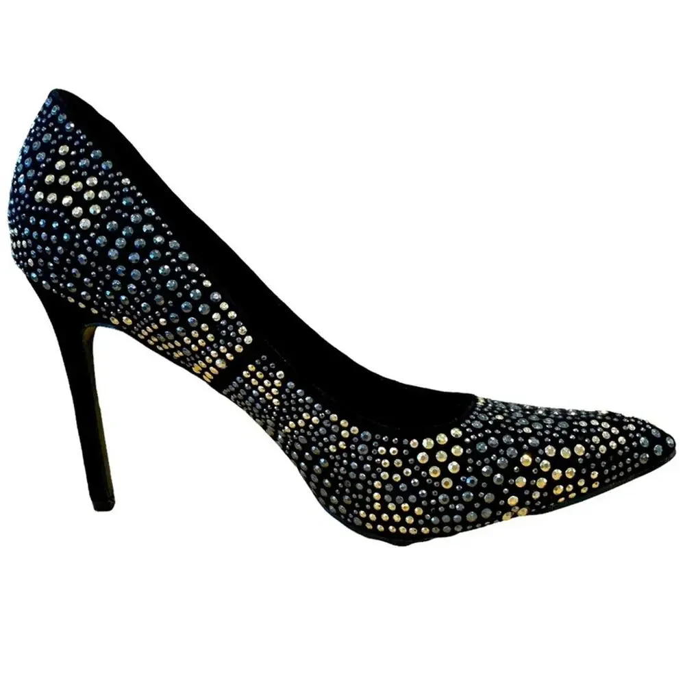 It’s OK shoes. High heels. Studded and faux suede uppers. 4” heels size 9 - Picture 7 of 13